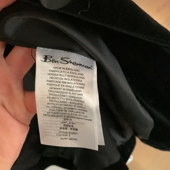 Womens Ben Sherman Velvet & Satin Fitted Black Tuxedo Jacket / Blazer - Picture 8 of 11